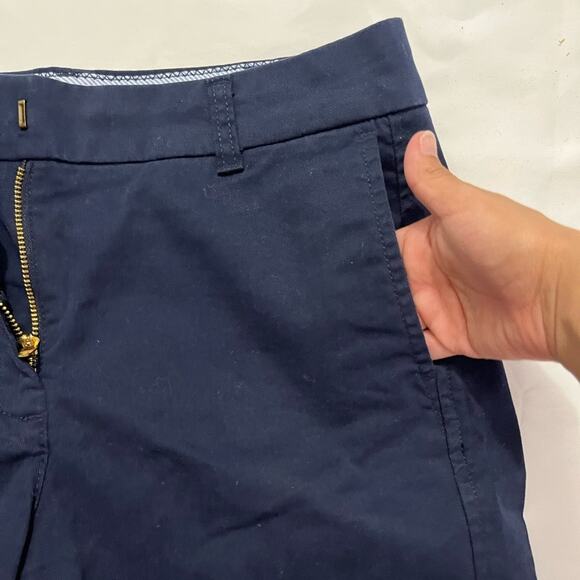 J.Crew Navy Blue Chino Pockets Casual Summer Formal Preppy Solid Shorts Size 2 - Picture 3 of 8